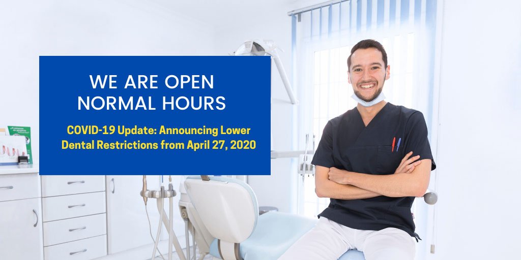 COVID-19 Update: Announcing Eased Dental Restrictions from 27 April 2020